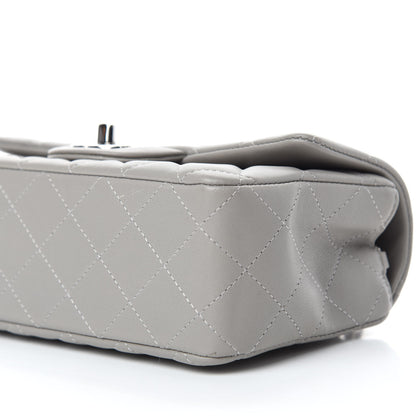 Chanel Lambskin Quilted Mini Rectangular Flap Grey 7 of 11