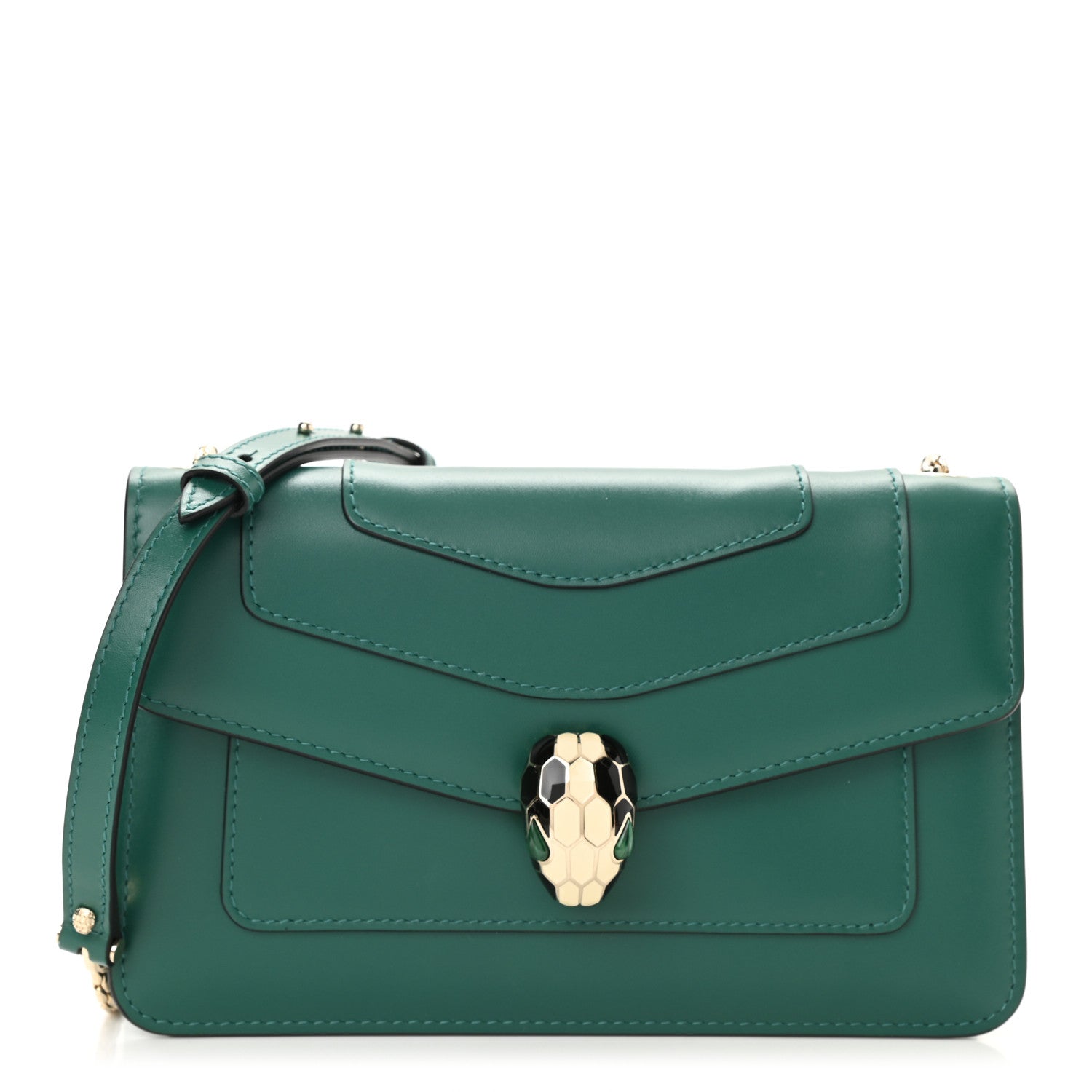 Bulgari Calfskin Serpenti Forever Crossbody Bag Emerald Green 2 of 7
