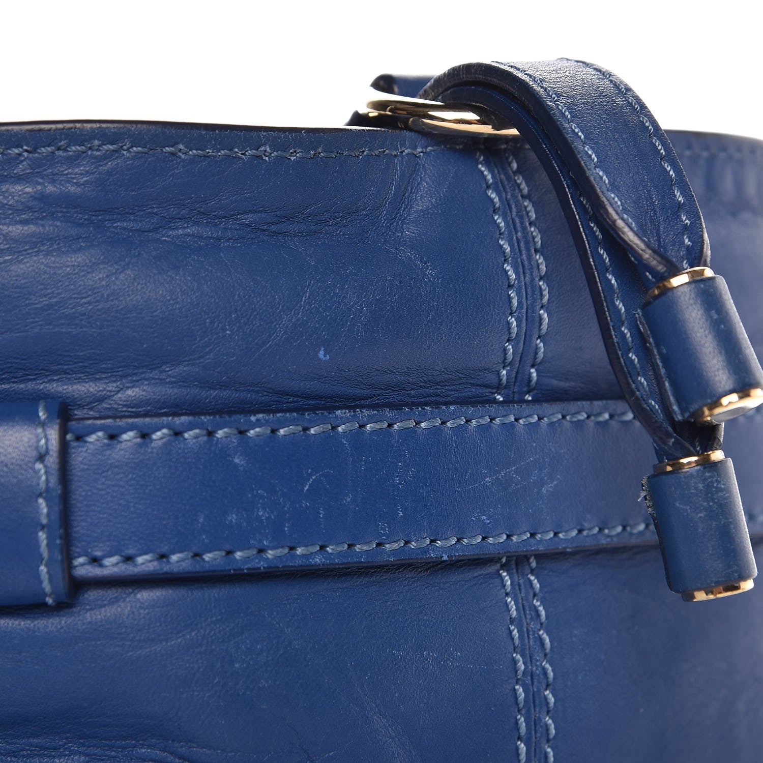 Chloe Calfskin Mini Marcie Metal Bar Trim Crossbody Bag Sea Water 8 of 8