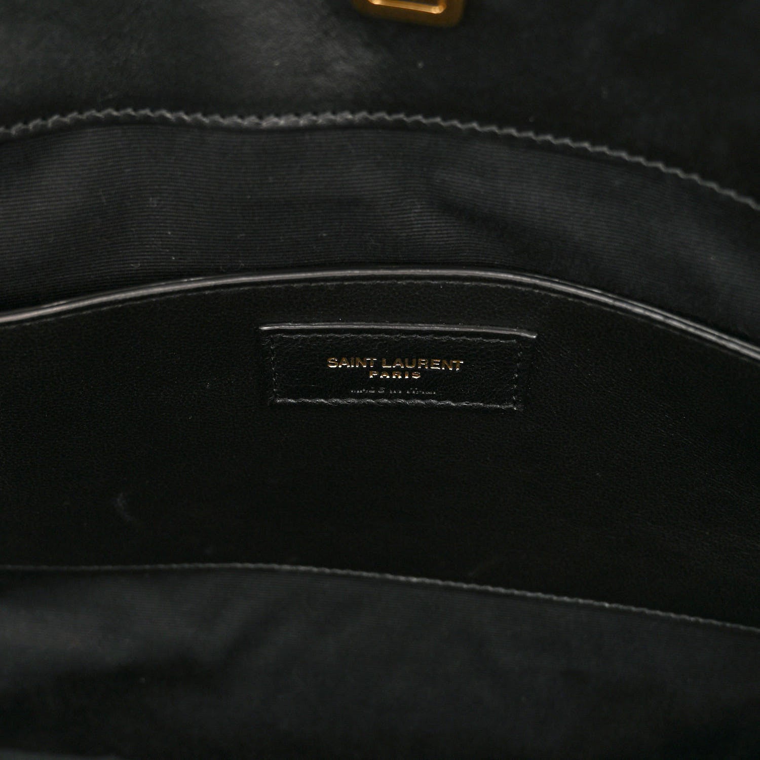 Saint Laurent Calfskin Raffia Medium Shopper Tote Naturale Black Naturale Black 6 of 9