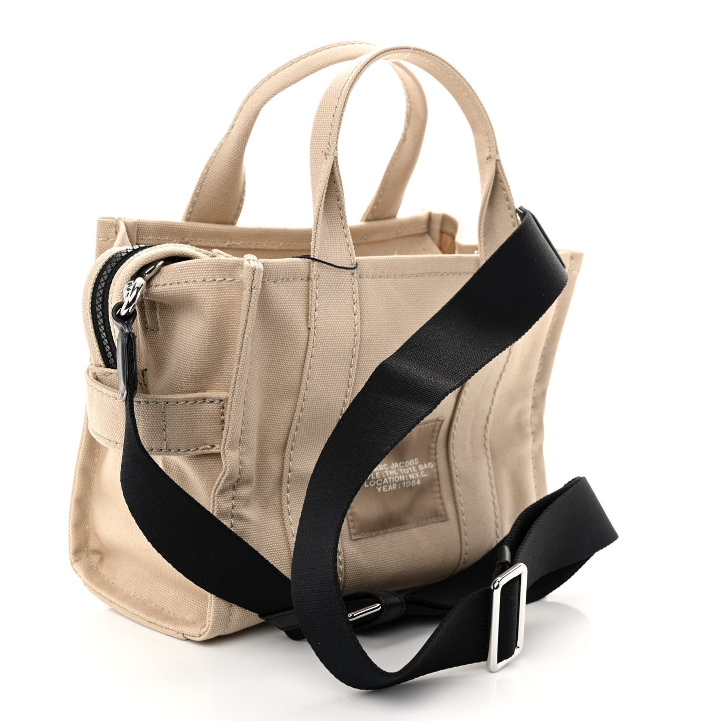 Cotton Canvas Mini The Traveler Tote Bag Beige