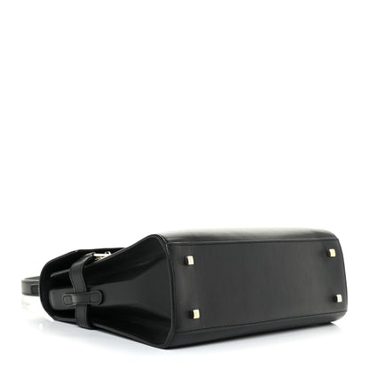 Delvaux Calfskin MM Tempete Satchel Black 5 of 22