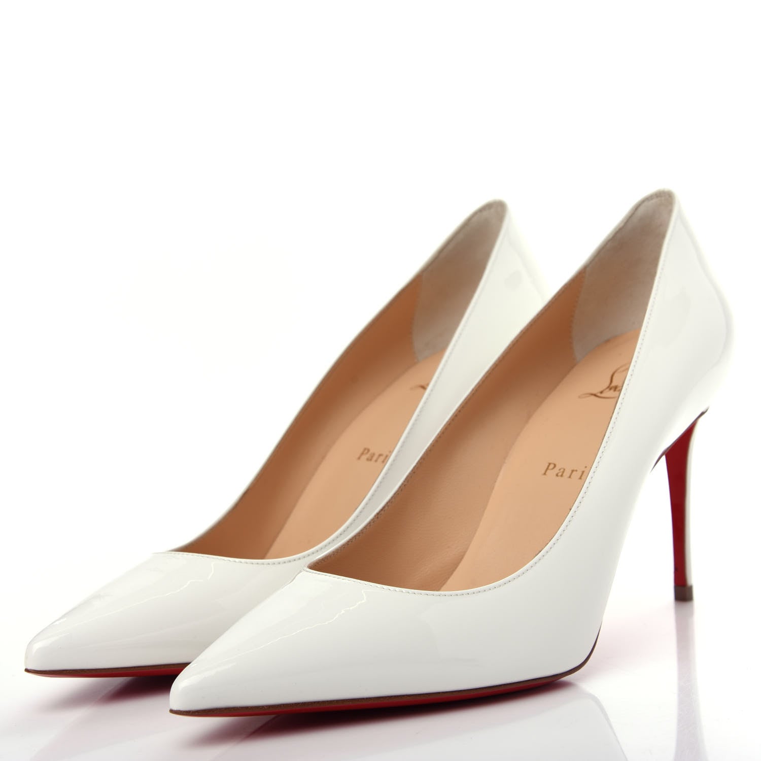 Christian Louboutin Patent Kate 85 Pumps 39 White 3 of 10