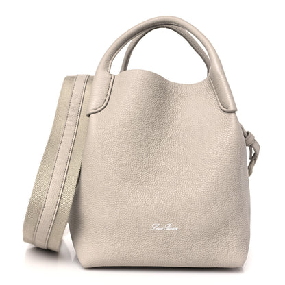 Loro Piana Grained Calfskin Small Bale Bag Dust Stone 1 of 9