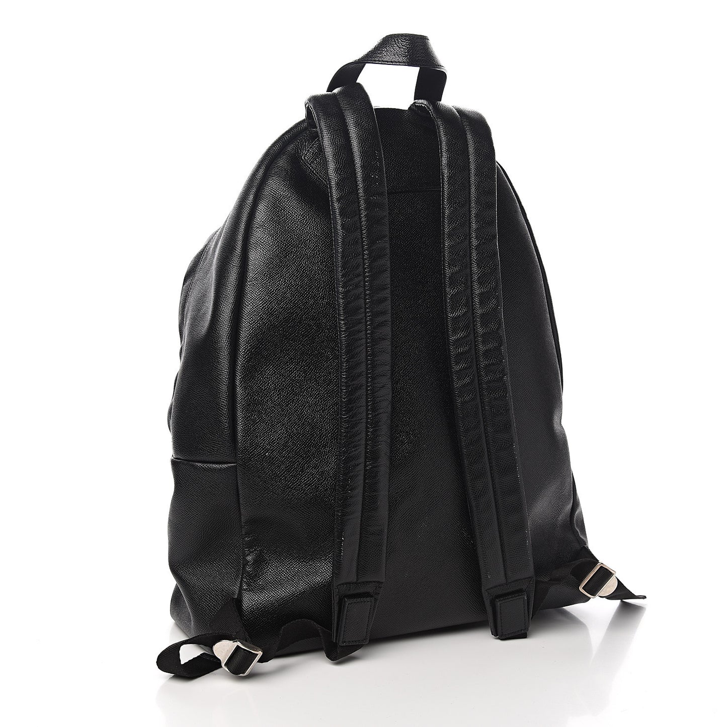 Textured Calfskin Print Backpack Black