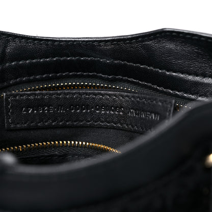 Balenciaga Shearling Gold Metallic Edge Hardware Mini City Black 8 of 12