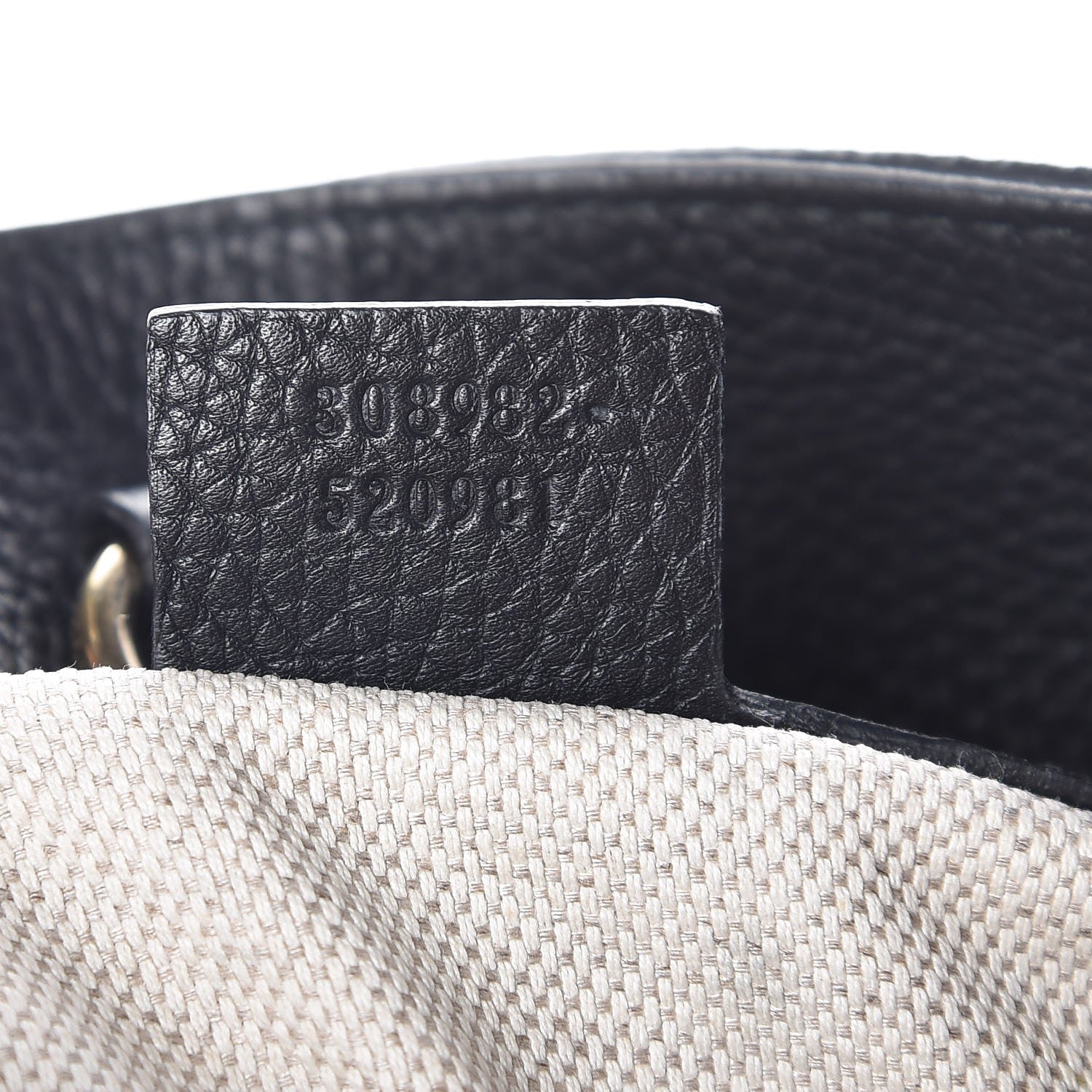 Gucci Pebbled Calfskin Medium Soho Chain Shoulder Bag Black 7 of 11