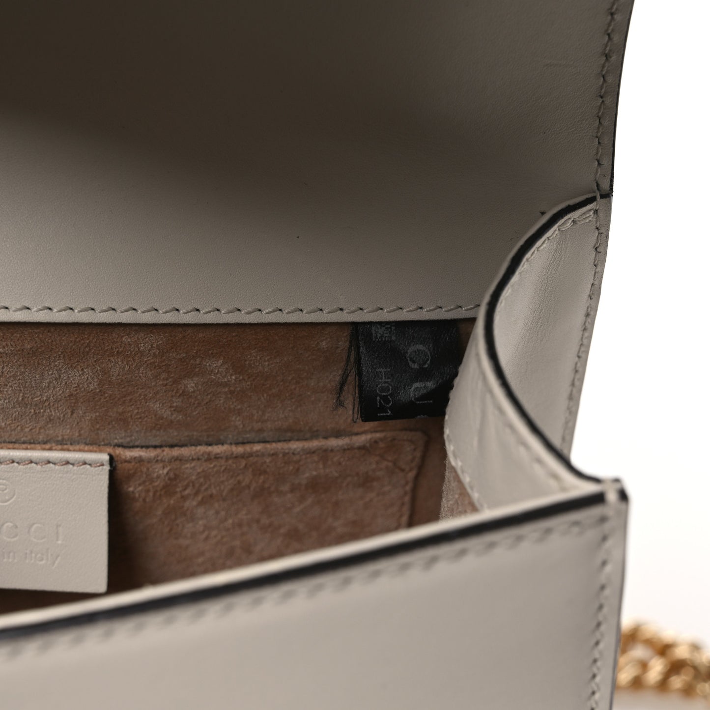 Calfskin Mini Sylvie Chain Shoulder Bag White
