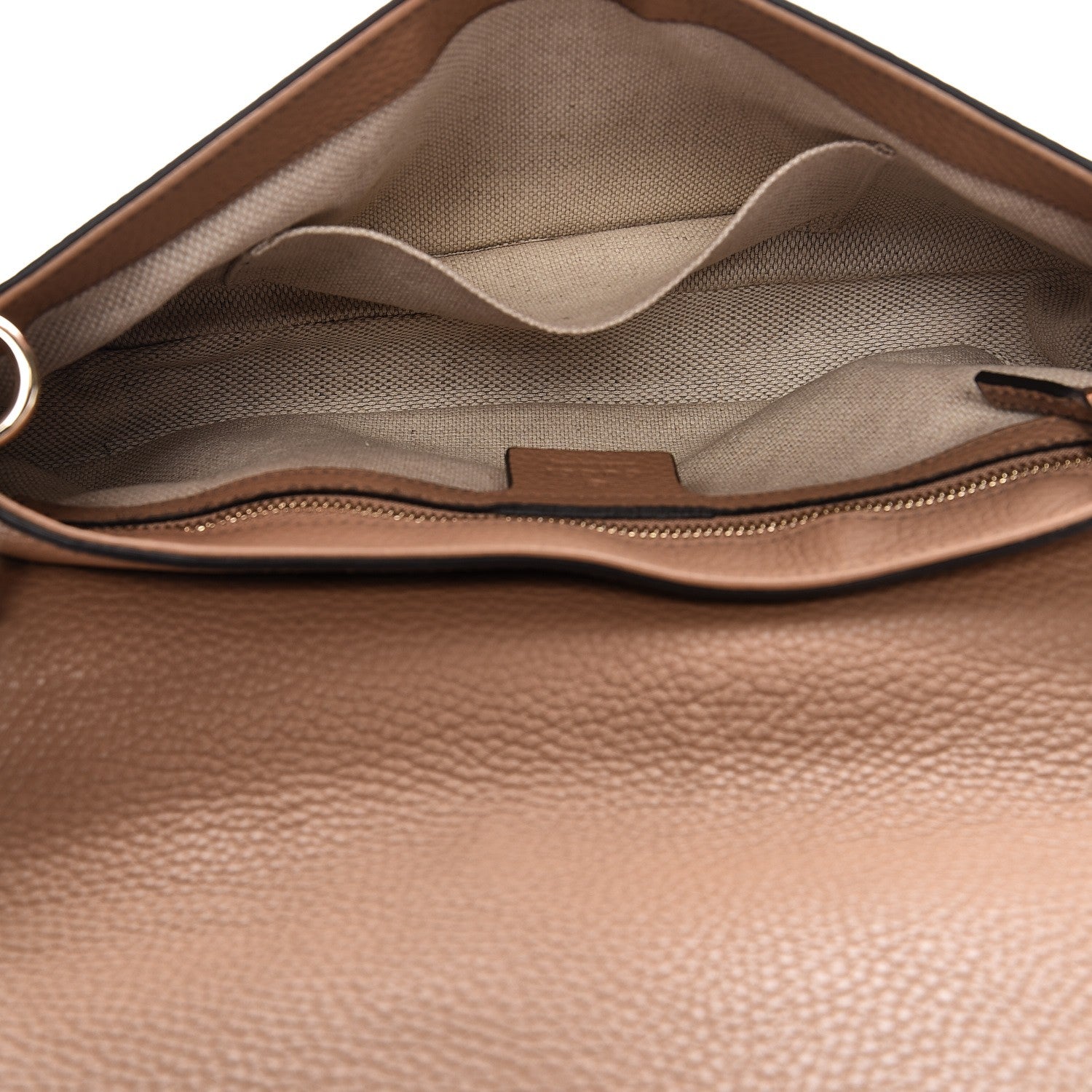 Gucci Pebbled Calfskin Medium Soho Flap Crossbody Camelia 5 of 8