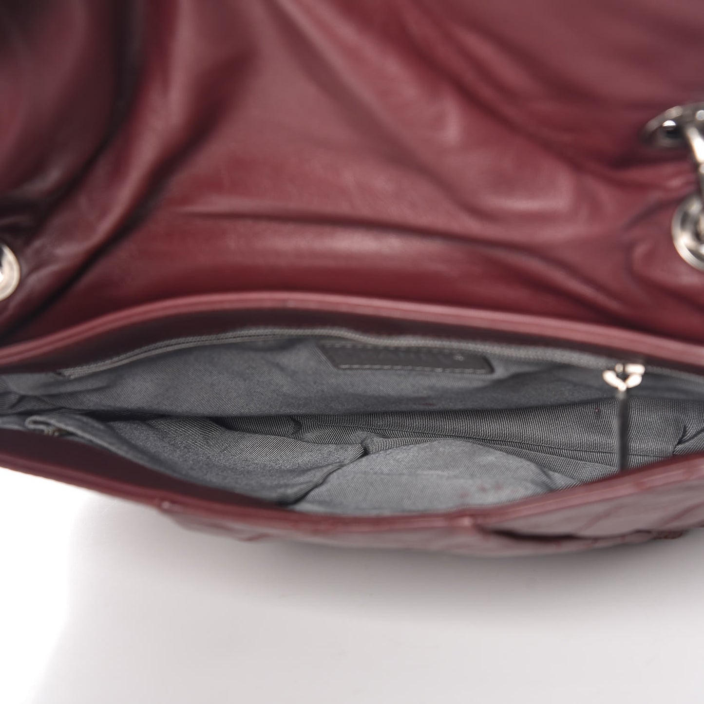 Calfskin Coco Pleats Large Messenger Flap Burgundy