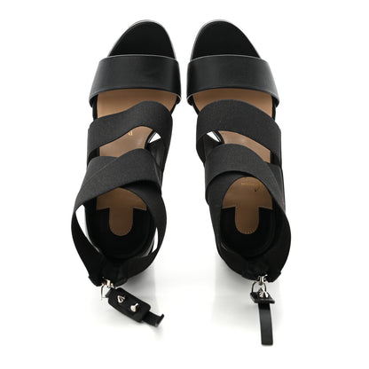 Christian Louboutin Elastic Calfskin Patrouille 85 Sandals 35.5 Black 2 of 9