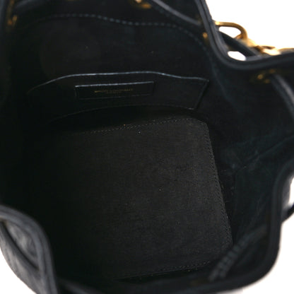 Saint Laurent Lambskin Quilted Small Emmanuelle Bucket Bag Black 5 of 9