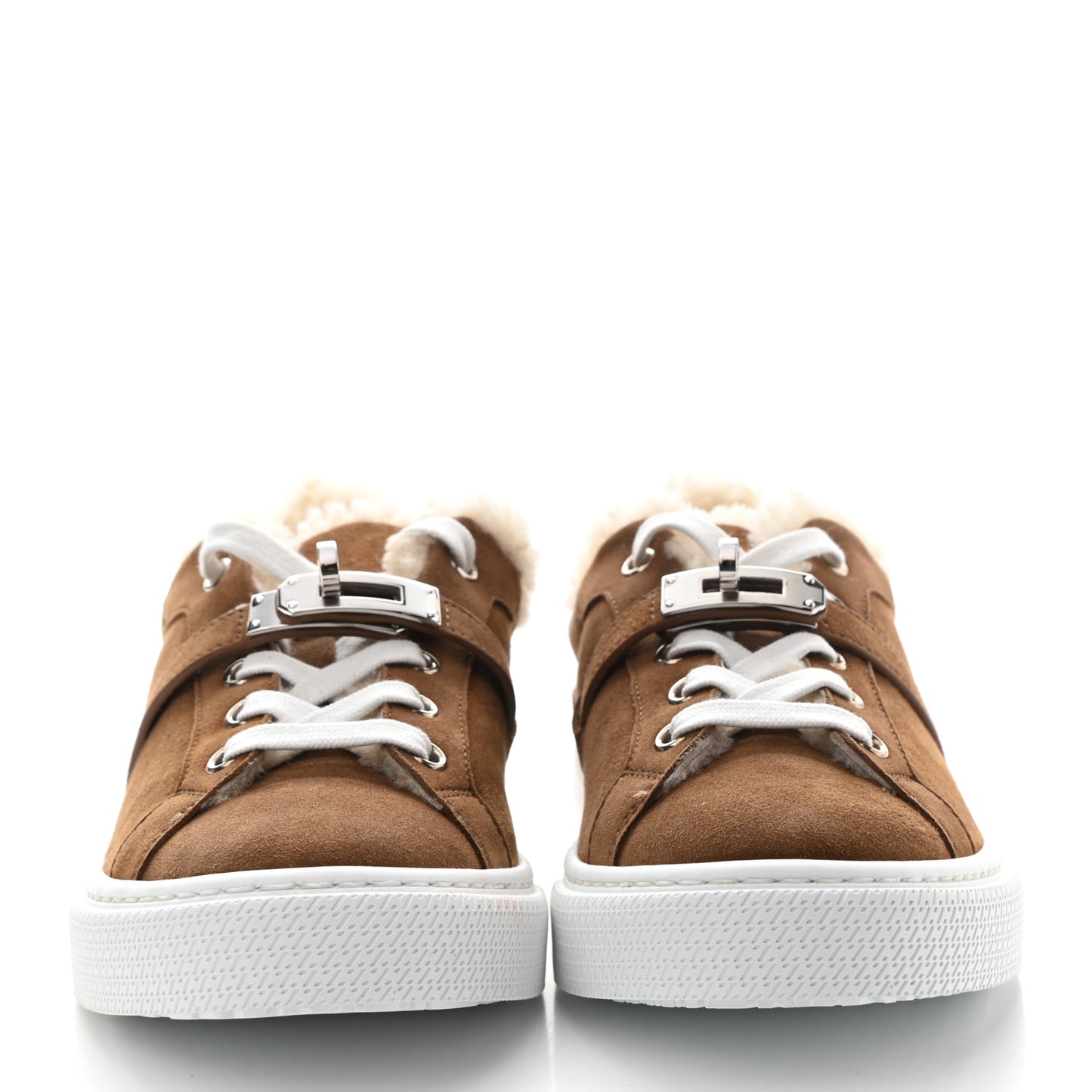 Suede Shearling Day Sneakers 35.5 Naturel