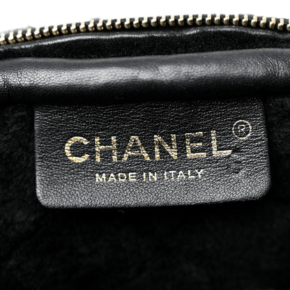 Chanel Calfskin Fur Quilted Waist Bag Fanny Pack Black 6 of 11
