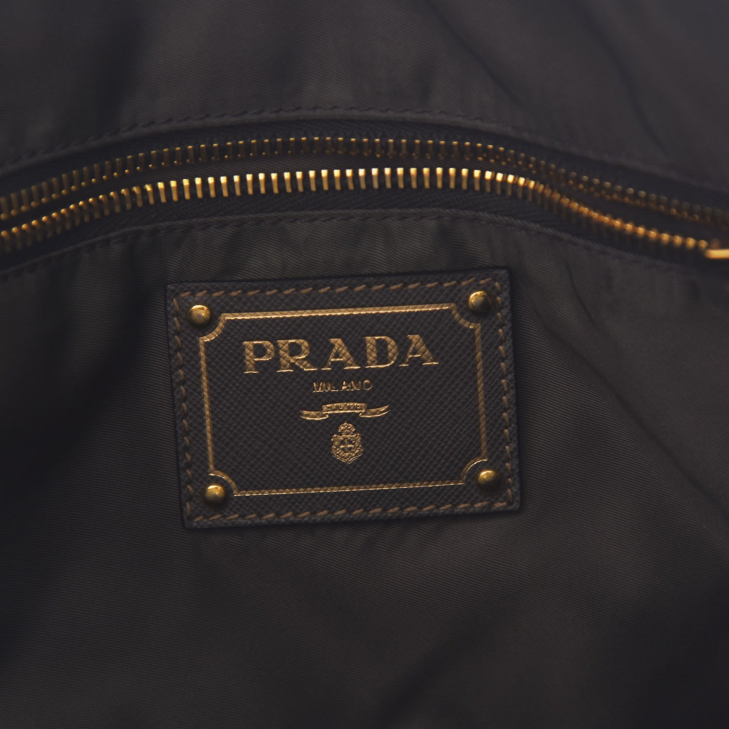 Prada Tessuto Nylon Saffiano Tote Black 5 of 9