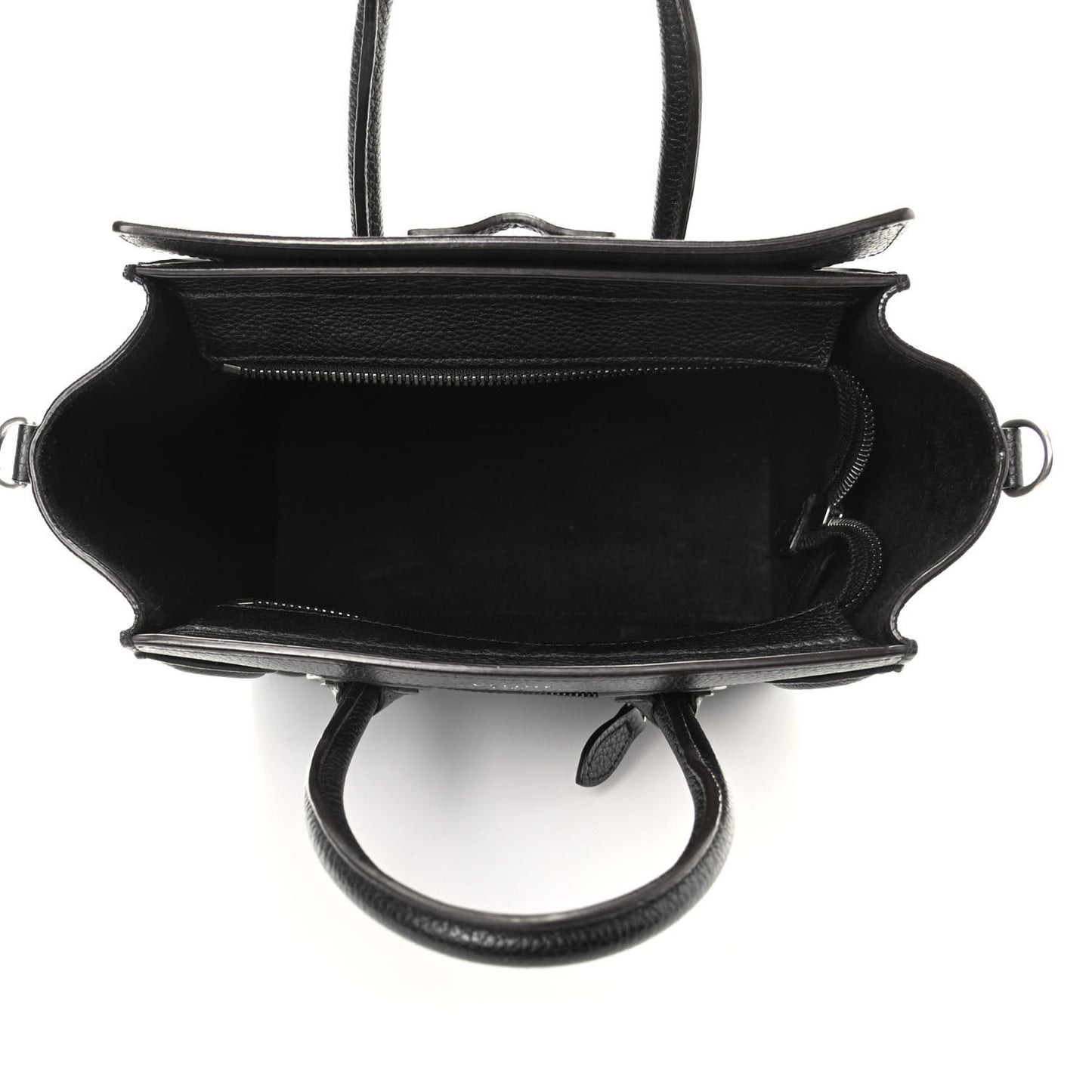 Drummed Calfskin Nano Luggage Black