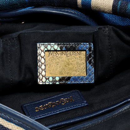 Saint Laurent Canvas Snakeskin Roady Blue 8 of 8
