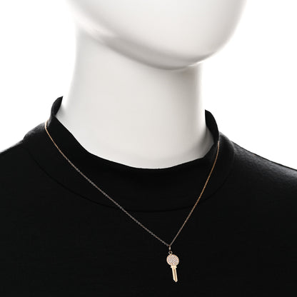 Tiffany 18K Rose Gold Diamond Mini Modern Keys Round Key Pendant Necklace 2 of 6