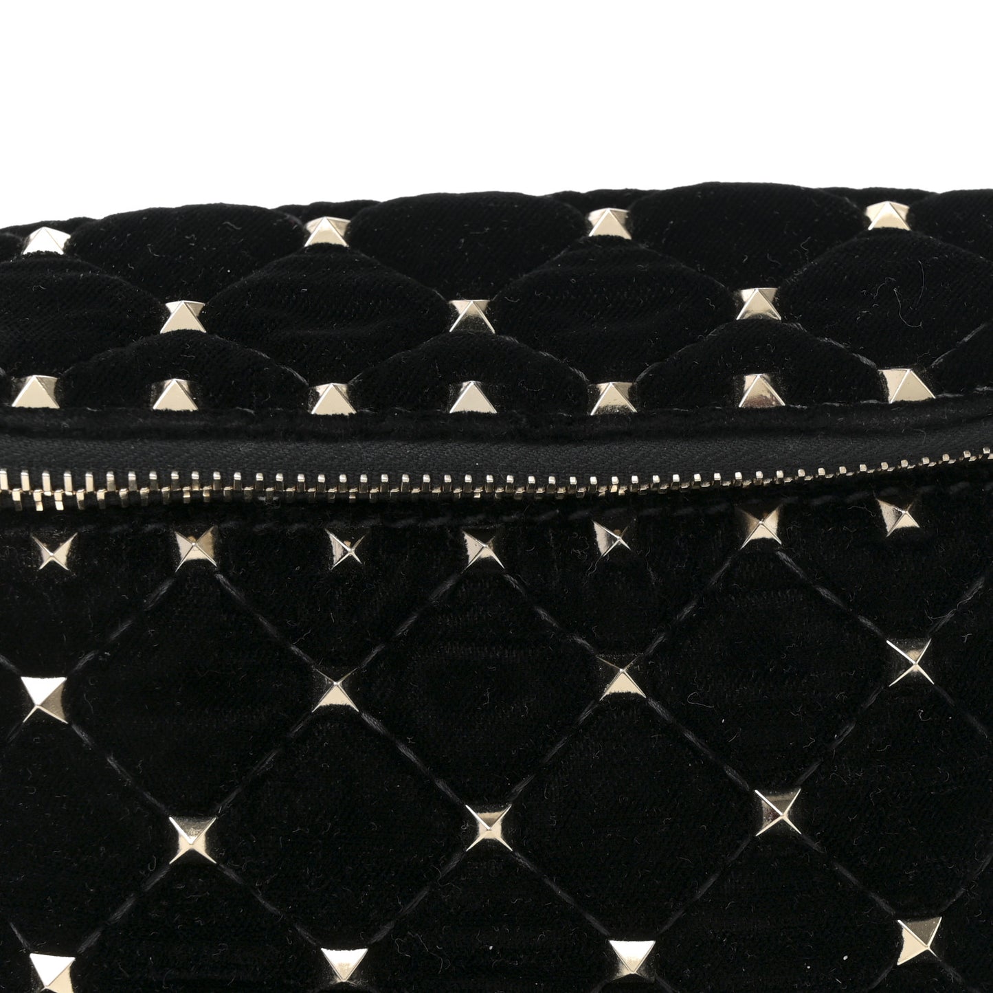 Velvet Rockstud Spike Belt Bag 85 34 Black