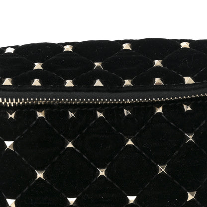 Valentino Garavani Velvet Rockstud Spike Belt Bag 85 34 Black 17 of 25