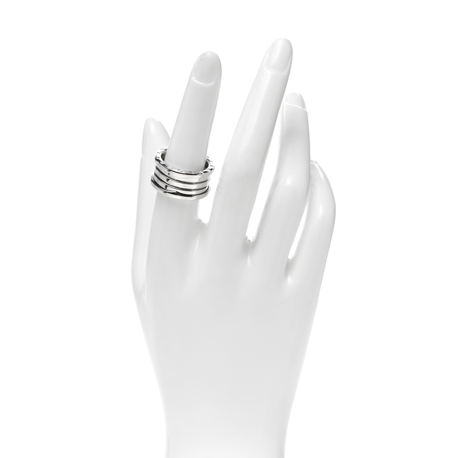 Bulgari 18K White Gold B.Zero1 Four-Band Ring 56 7.5 2 of 5