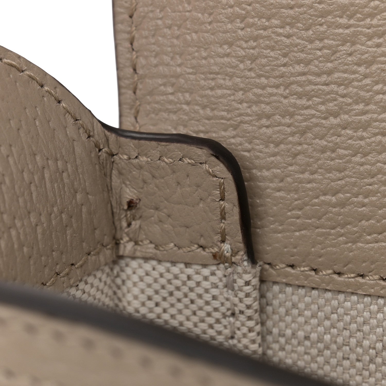 Gucci GG Supreme Monogram Textured Dollar Calfskin Mini Horsebit 1955 Shoulder Bag Beige Mystic White Oatmeal 11 of 12