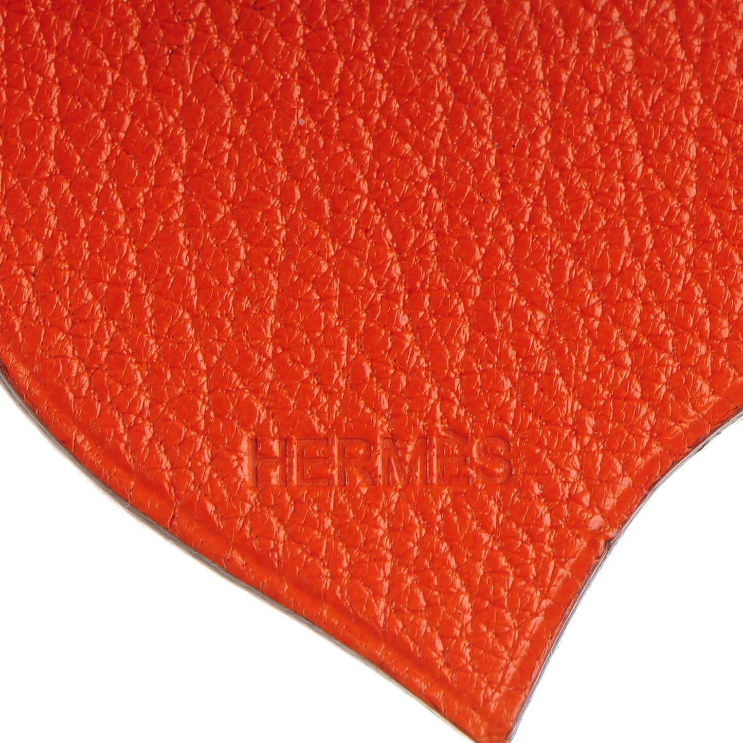 Chevre Chaine D'Amour Heart Key Chain Bag Charm Rouge Vif Orange