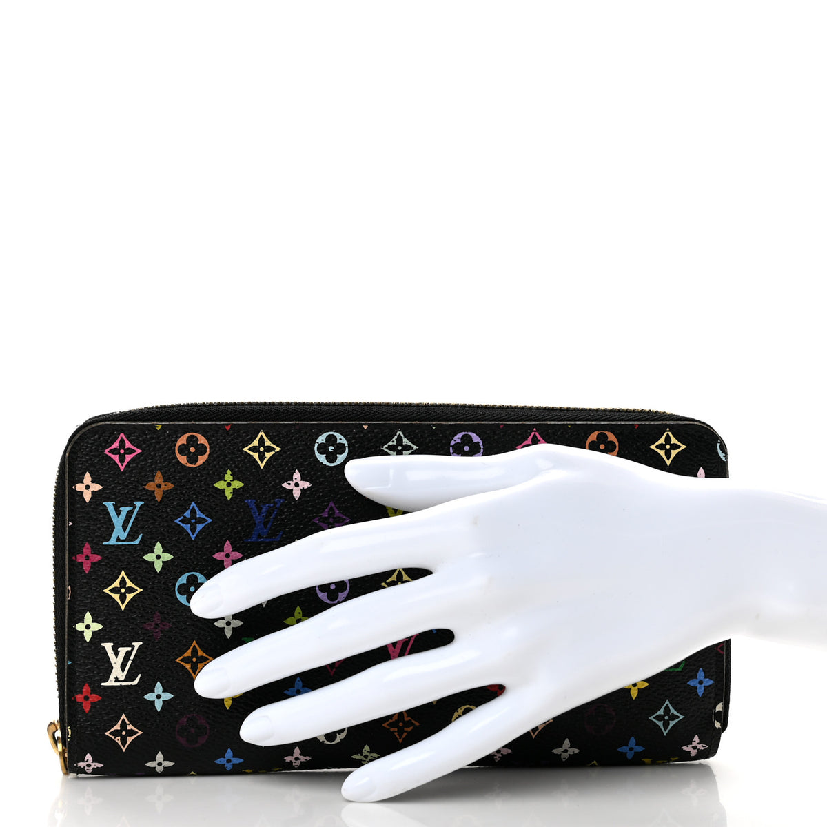 Monogram Multicolor Zippy Wallet Black Violet