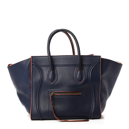 Celine Supple Calfskin Medium Phantom Luggage Midnight 1 of 10