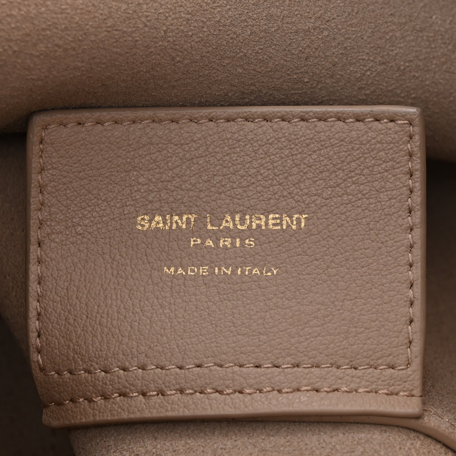 Saint Laurent Calfskin Large Shopping Tote Dark Beige 7 of 12