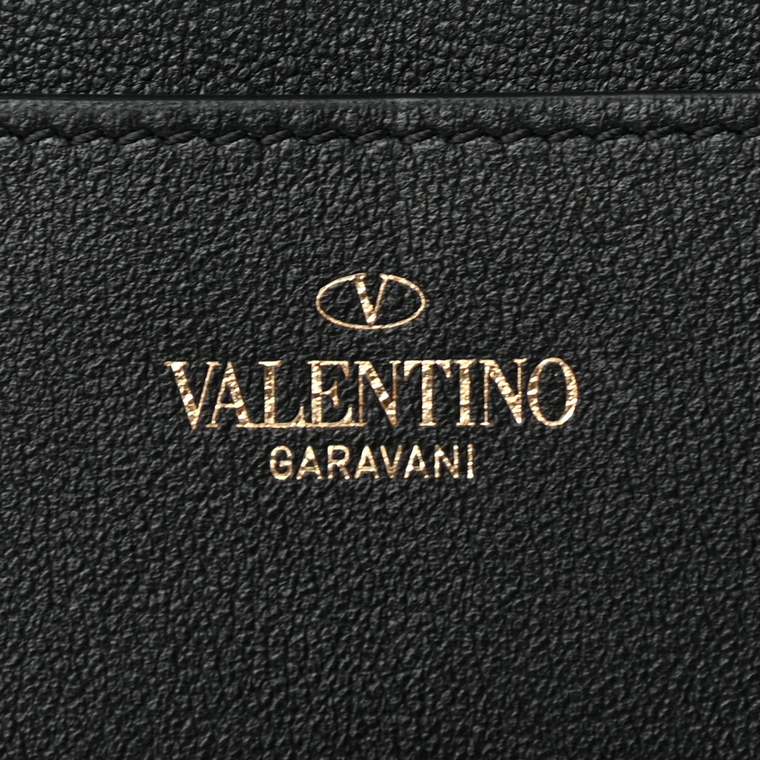 Valentino Garavani Vitello Rockstud Flap Wallet Black 8 of 9