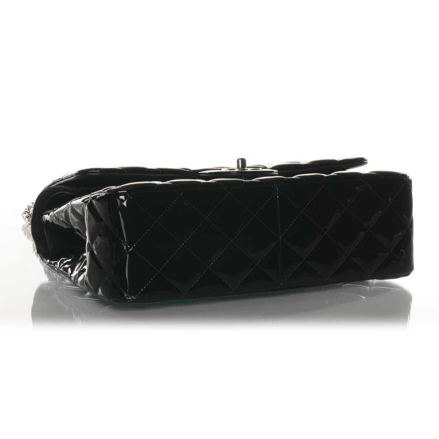 Patent Jumbo Double Flap Black