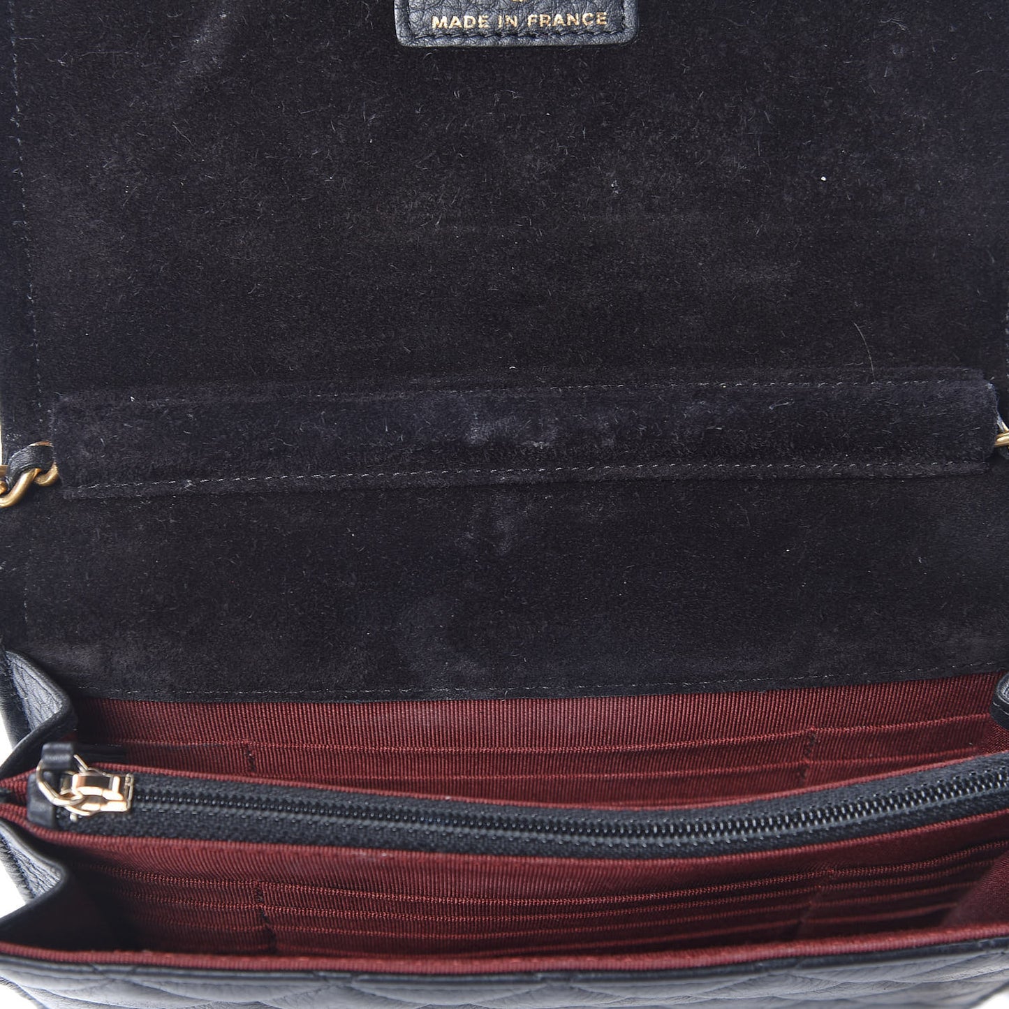 Calfskin Quilted Archi Chic Square Wallet On Chain WOC Black