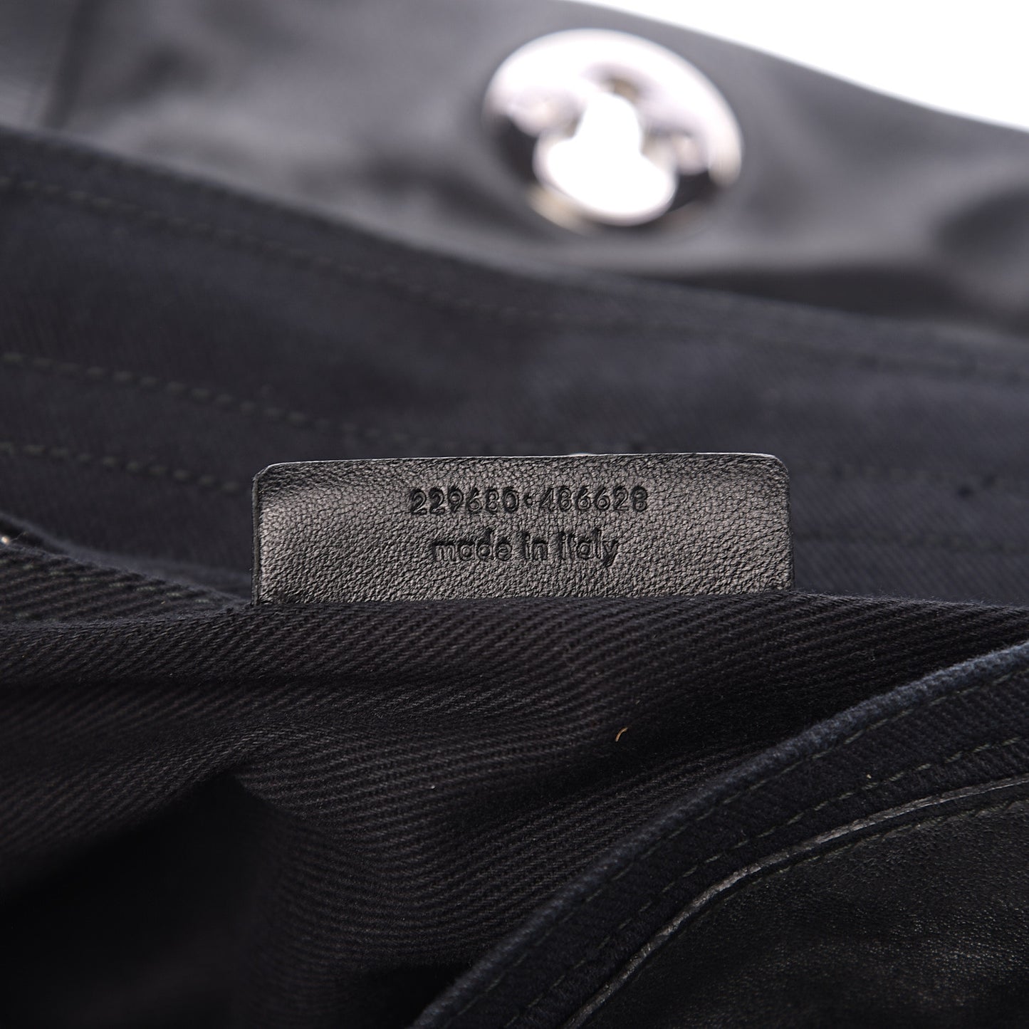 Calfskin Canvas Medium Muse Two Black