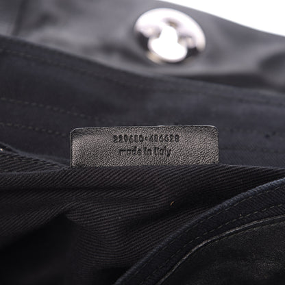 Saint Laurent Calfskin Canvas Medium Muse Two Black 6 of 9