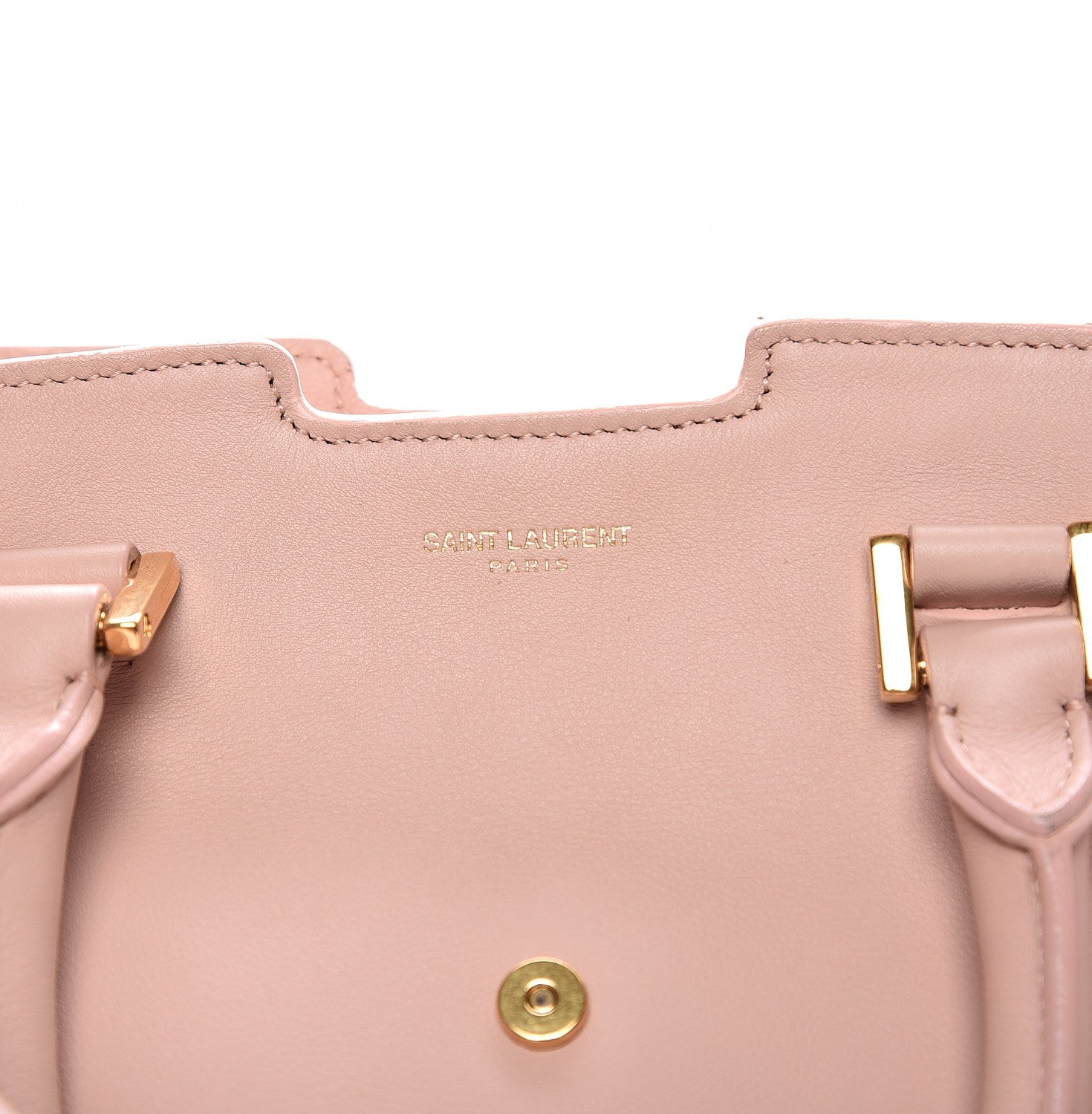 Saint Laurent Calfskin Monogram Small Cabas Pale Blush 7 of 9