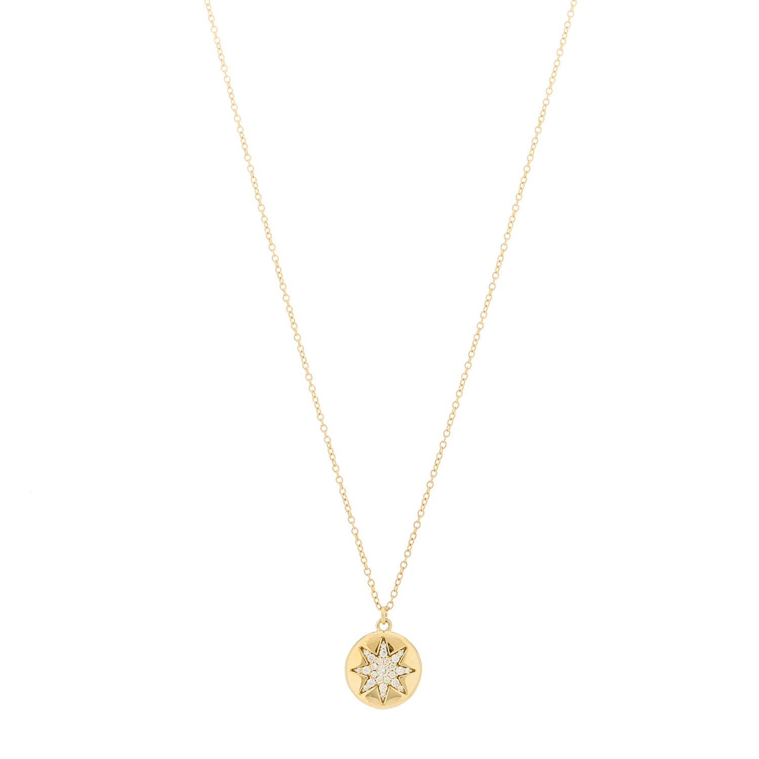 Tiffany 18K Yellow Gold Diamond Paloma Picasso Venezia Stella Pendant Necklace 1 of 6