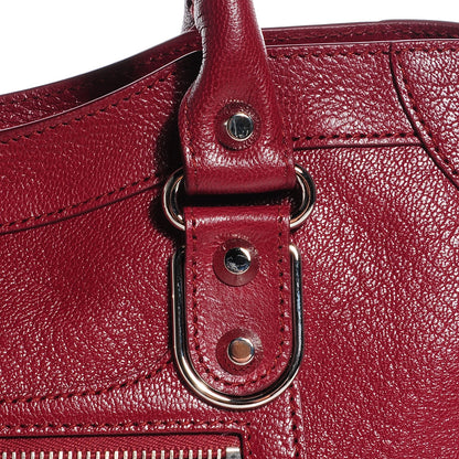 Balenciaga Chevre Silver Metallic Edge Hardware City Rouge Brique Rouge Grenade 6 of 17
