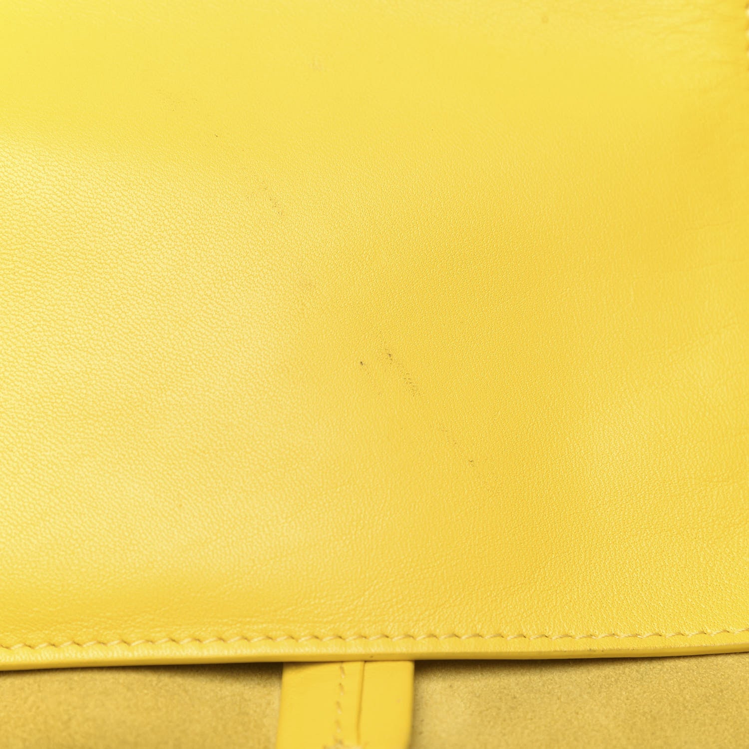 Celine Lambskin Horizontal Cabas Sun Yellow 7 of 15