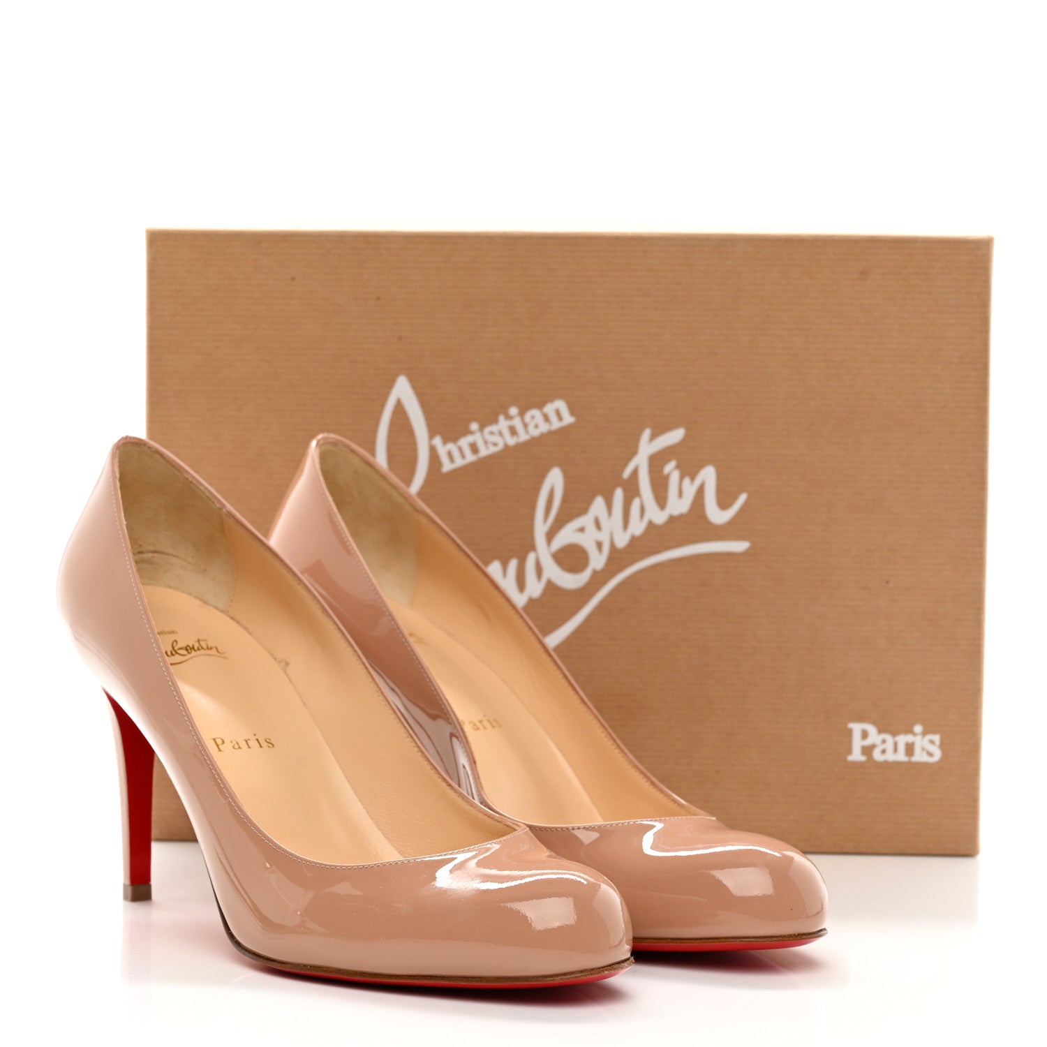 Christian Louboutin Patent Simple 85 Pumps 38 Nude 8 of 8