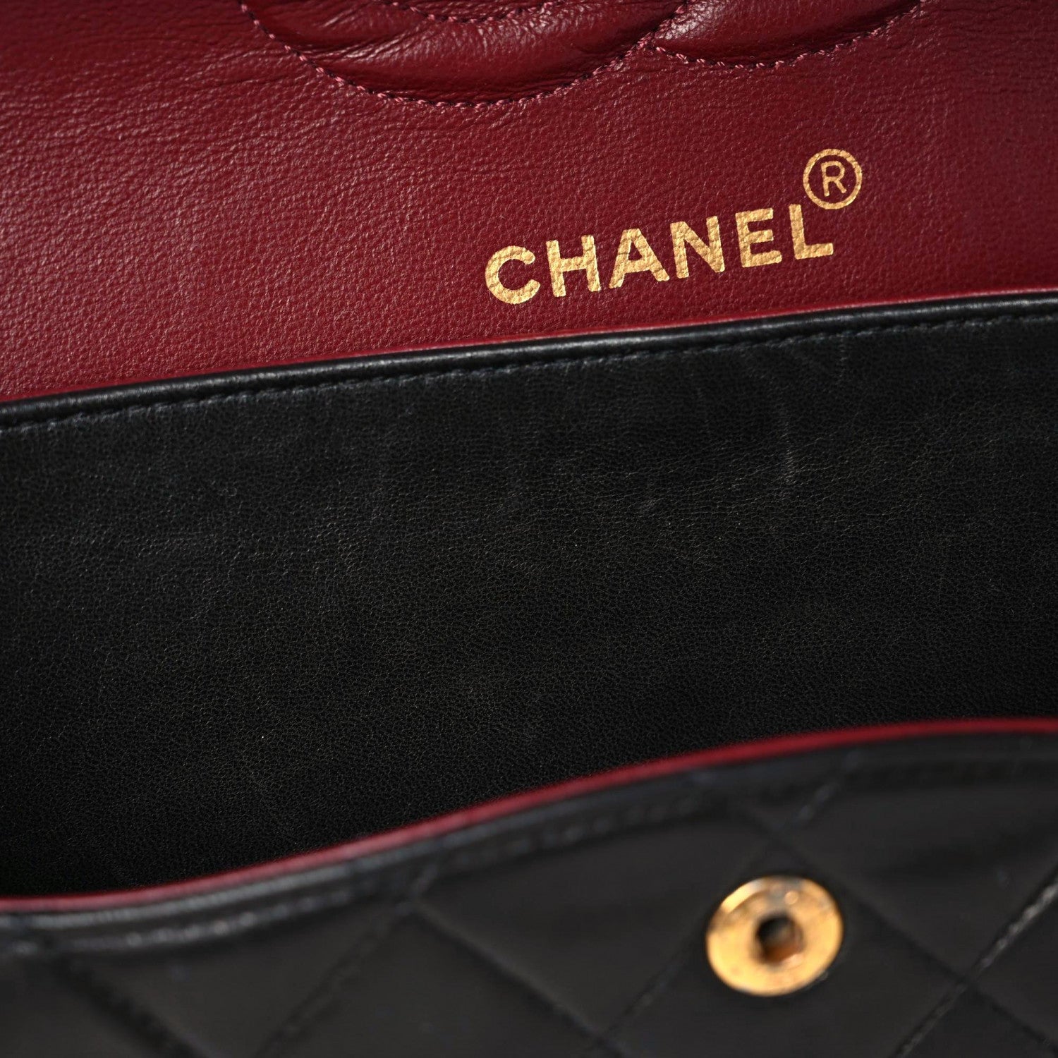 Chanel Lambskin Quilted Medium Double Flap Black 17 of 21