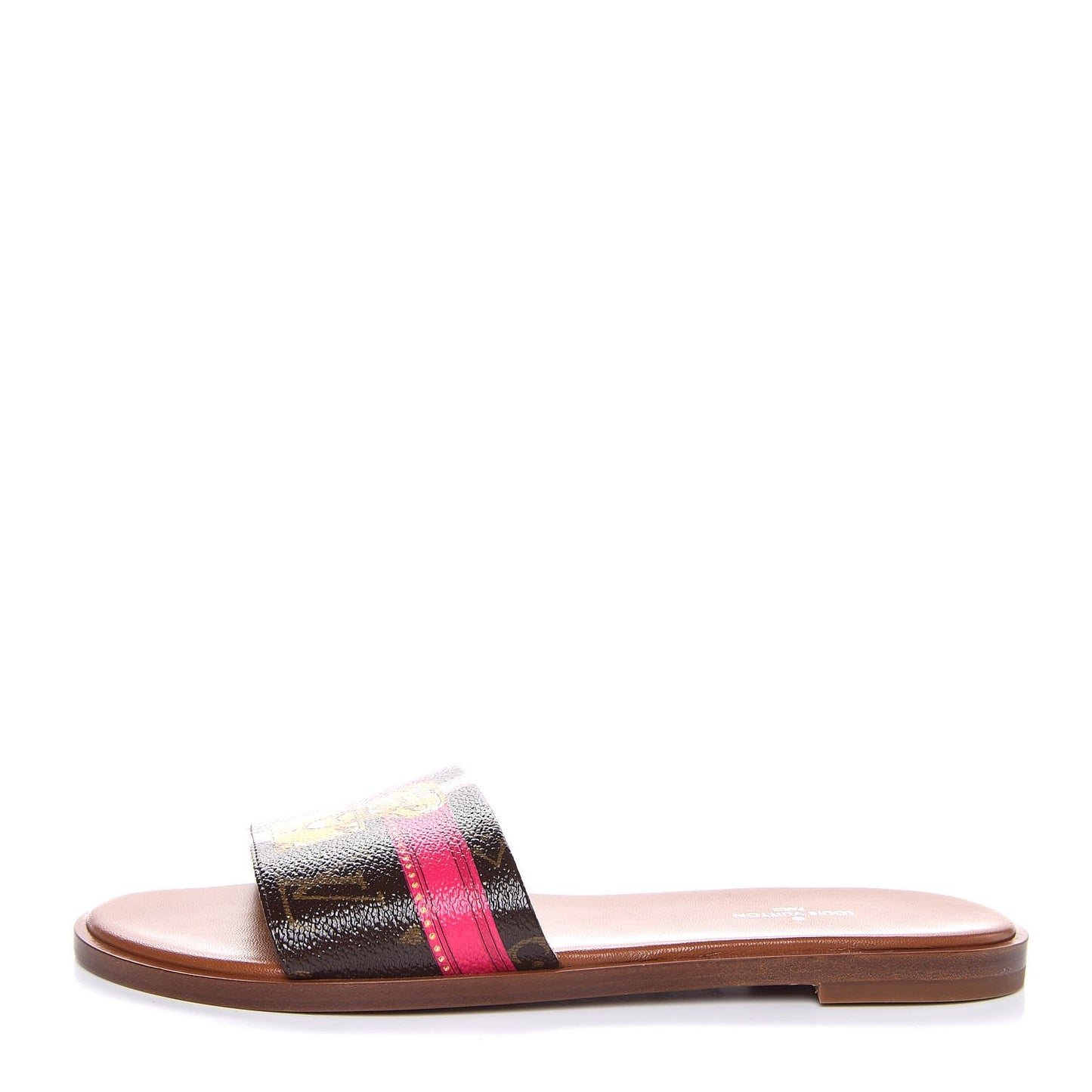 Patent Monogram Lock It Flat Mule 37.5 Cacao