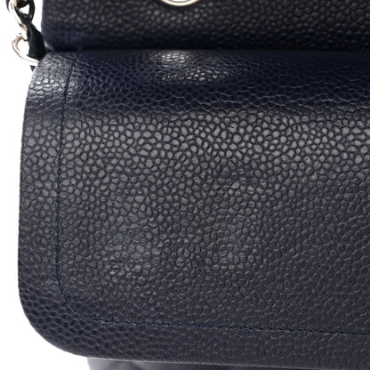 Chanel Caviar Quilted Medium Double Flap Navy 11 of 12