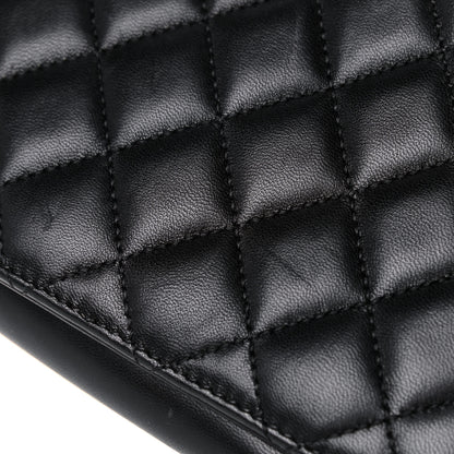 Chanel Lambskin Quilted Square Shopping Tote So Black 13 of 13