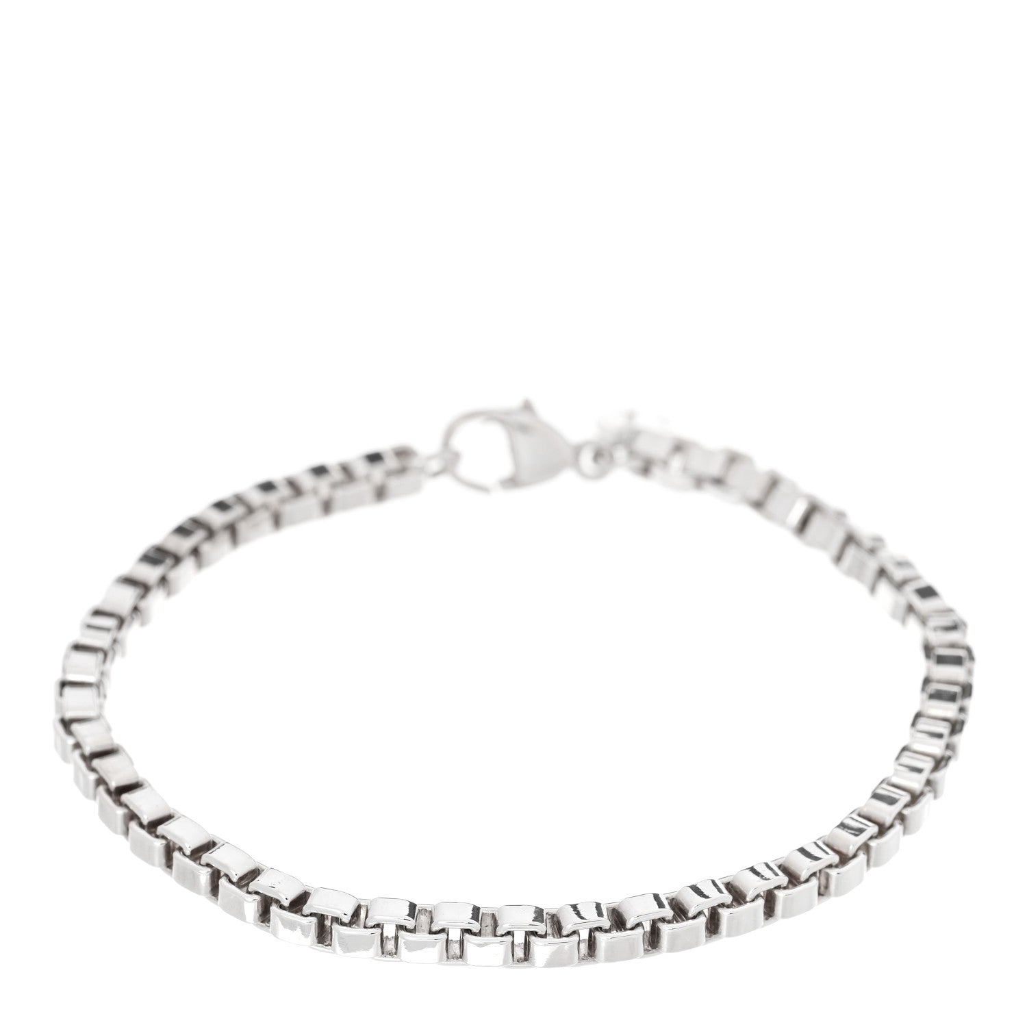 Tiffany Sterling Silver 4mm Venetian Link Bracelet 1 of 4