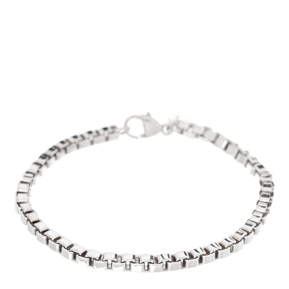 Tiffany Sterling Silver 4mm Venetian Link Bracelet 1 of 4