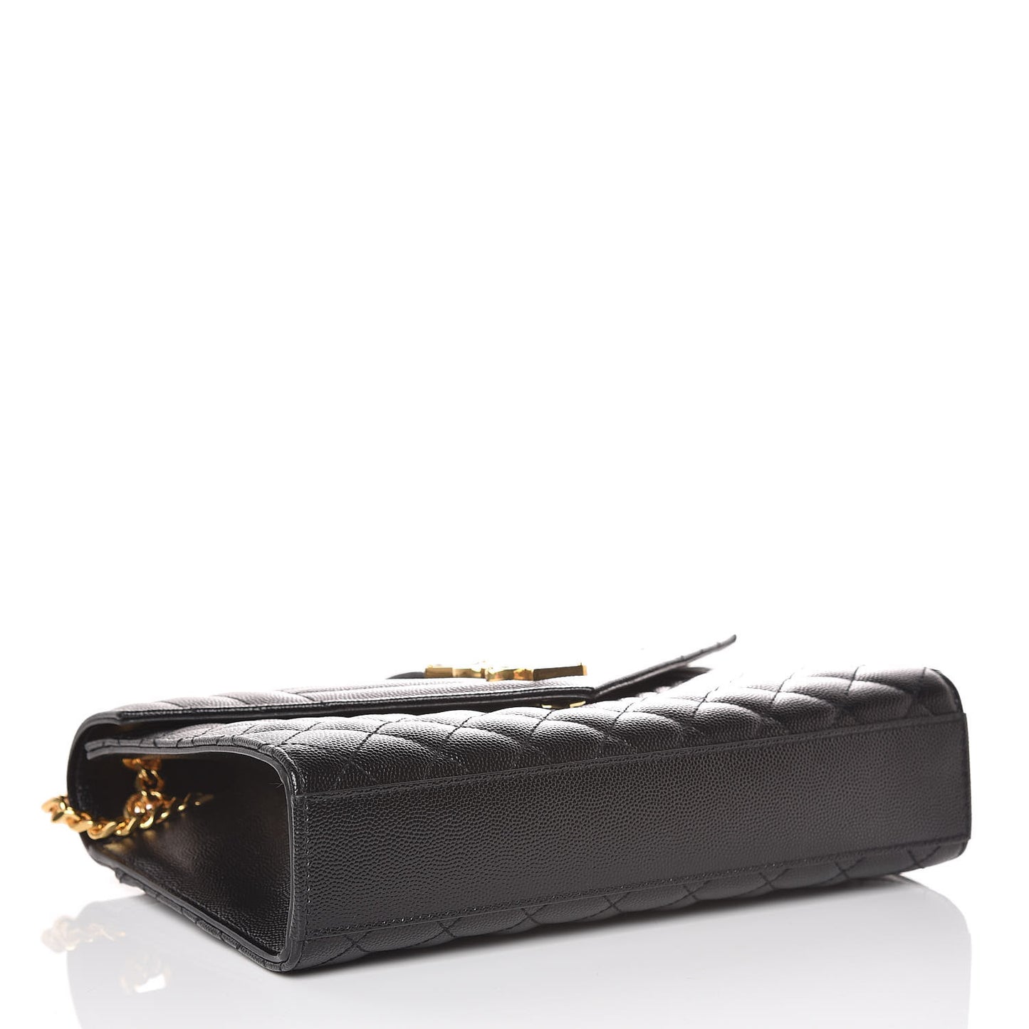 Grain De Poudre Textured Mixed Matelasse Triquilt Medium Monogram Satchel Black