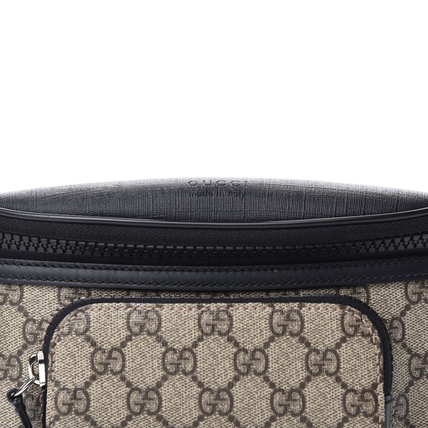 GG Supreme Monogram Belt Bag Black
