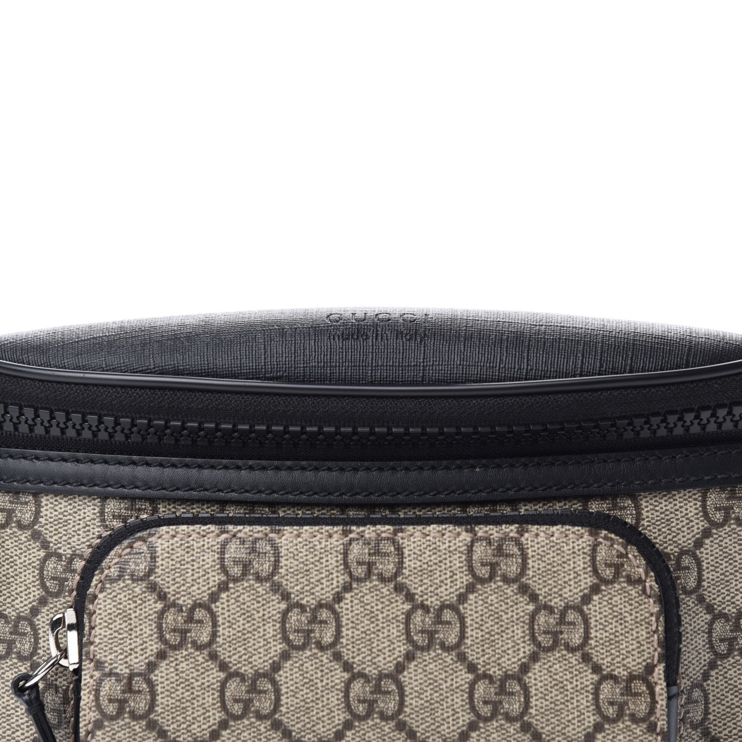 Gucci GG Supreme Monogram Belt Bag Black 10 of 11