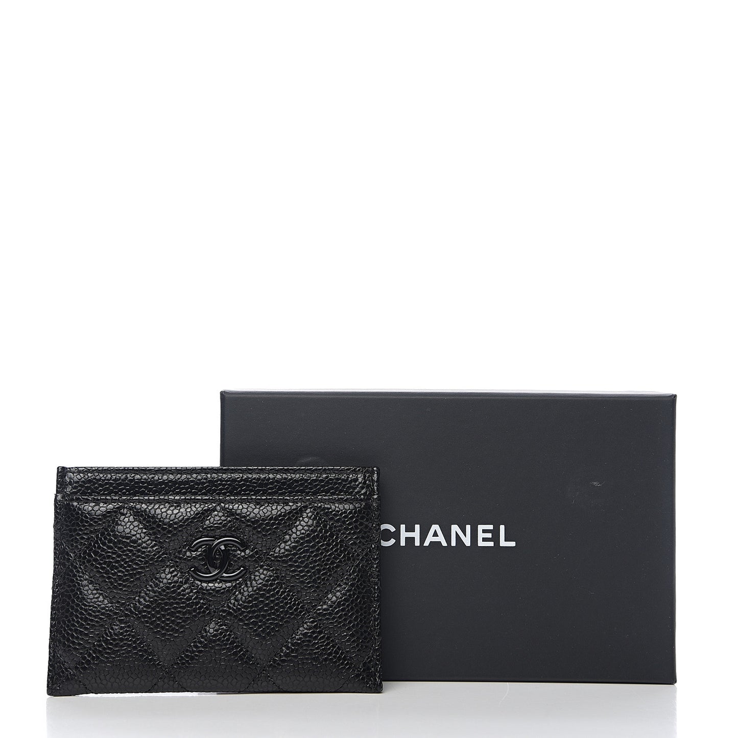Caviar Quilted Incognito Card Holder Black
